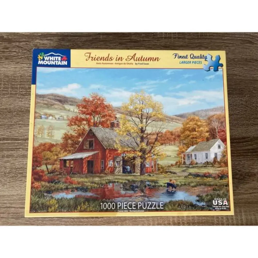 White Mountain Friends in Autumn 1000 Piece Jigsaw Puzzle Landscape‎ 2022